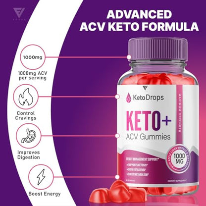 (5 Pack) Keto Drops ACV Gummies, Ketodrops Keto ACV Gummies Advanced Weight Loss FyvusBuy Supplements Australia