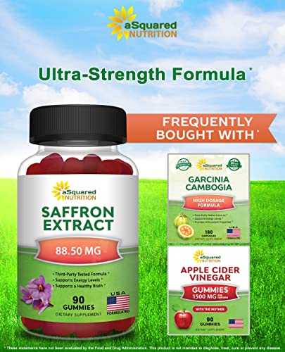 Saffron Gummies - Saffron Extract Supplement - Pure Gummy Supplements Alternative aSquared NutritionBuy Supplements Australia