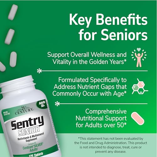 21st Century Sentry Senior Tablets, 265 Count 21st CenturyBuy Supplements Australia