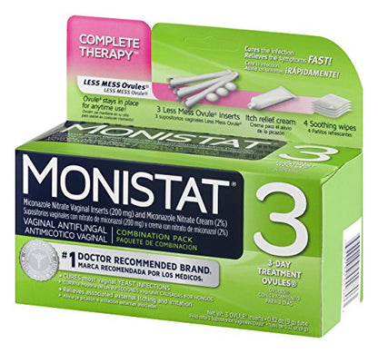 Monistat 3 Day Triple Action Combo Pack, Odorless, White MonistatBuy Supplements Australia