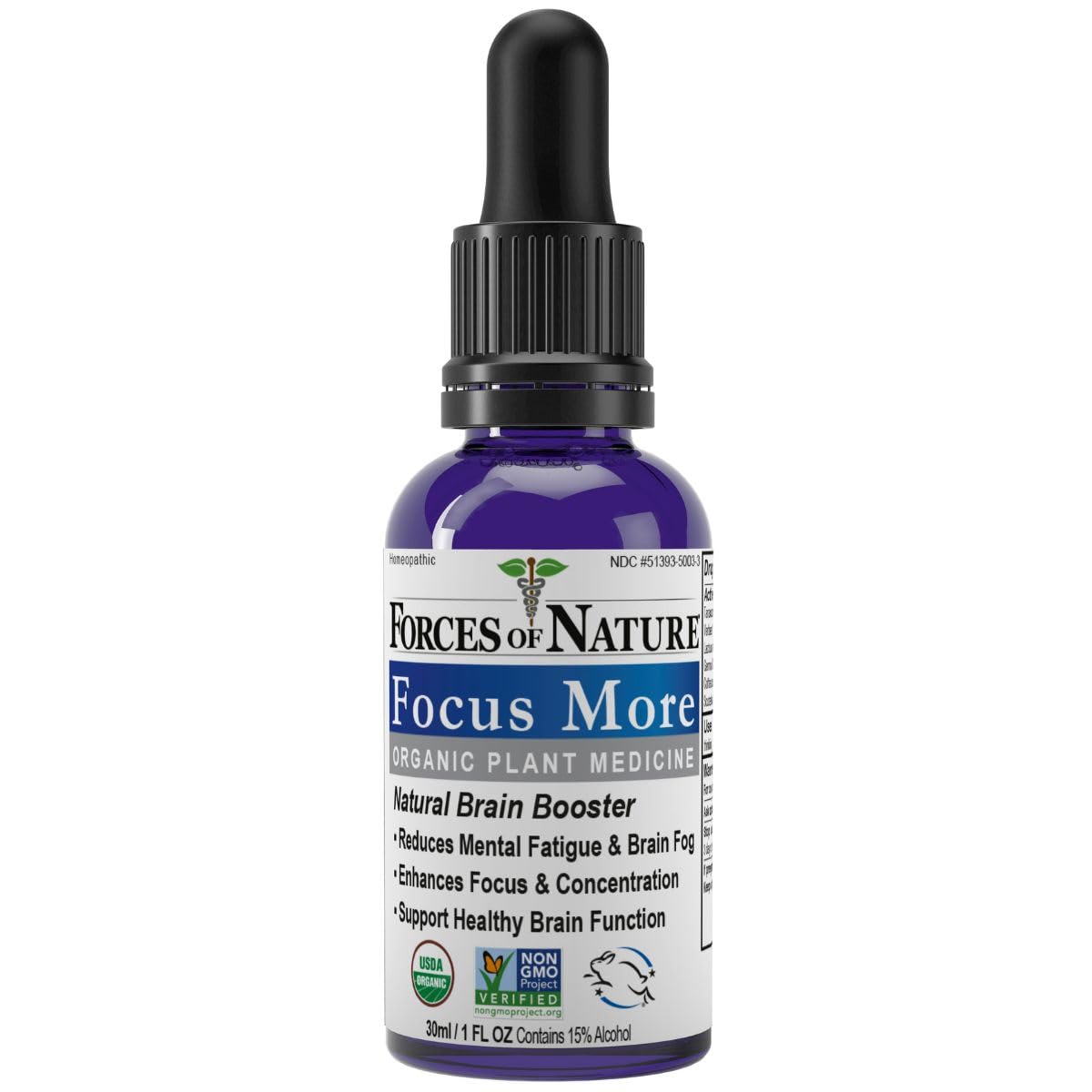 Forces of Nature Focus Supplement, Focus More Homeopathic Medicine, Nootropics Brain Support Supplement, Helps Memory & Concentration, 1 fl oz Forces of NatureBuy Supplements Australia