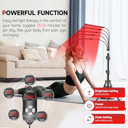 Red Light Therapy Lamp, 150 LEDs Infrared Light Therapy with Adjustable Stand - 660nm Redlight RikimxinBuy Supplements Australia