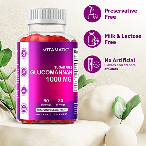 Vitamatic Sugar Free Glucomannan Gummies (Amorphophallus Konjac Root) - 1000mg per VitamaticBuy Supplements Australia