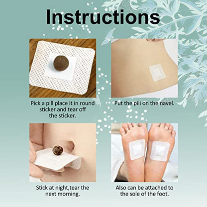 Mugwort Stickers, 40PCs Mugwort Navel Stickers - Parches para Bajar de Peso Rapido ALIVOBuy Supplements Australia