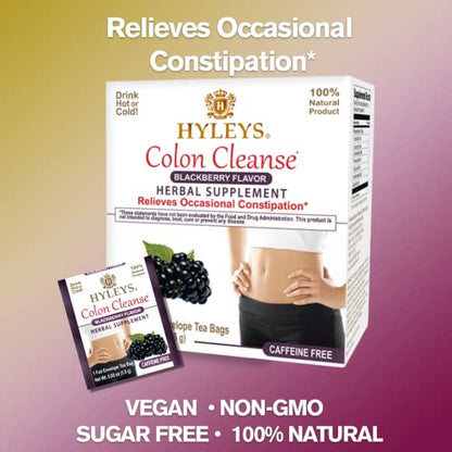 Hyleys Colon Cleanse Tea Blackberry Flavor - 50 Tea Bags (6 Pack - 300 Tea Bags Total) HYLEYSBuy Supplements Australia