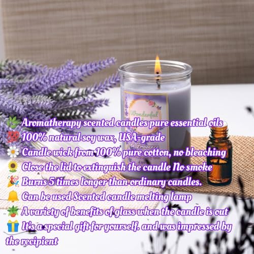 Wonderfulnature Lavender de Provence Pure Essential Oil Scented Candle, Aromatherapy WONDERFUL NATUREBuy Supplements Australia