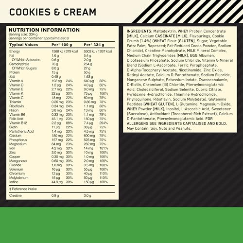 Optimum Nutrition Serious Mass Protein Powder High Calorie Weight Gainer Optimum NutritionBuy Supplements Australia