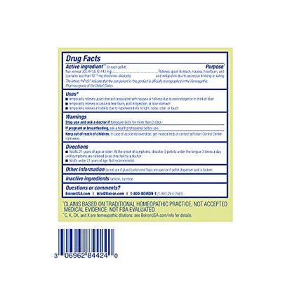 Boiron Nux Vomica 30C Homeopathic Medicine for Hangover Relief, Upset Stomach, Nausea BoironBuy Supplements Australia