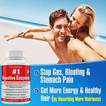 Best Digestive Enzymes for Women & Men with Lactase Lipase Amylase Dr. MatthewBuy Supplements Australia