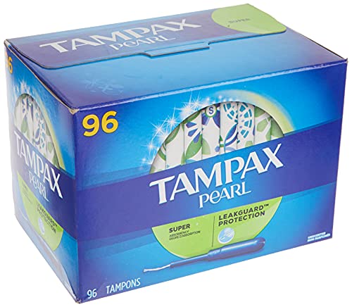 Tampax Pearl Unscented Super Absorbency Tampons, 96 Count TampaxBuy Supplements Australia