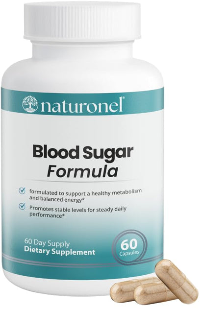 Naturonel Blood Sugar Formula – Metabolic Support with Cinnamon, Banaba, Bitter Melon, Guggul, Licorice, Gymnema, Juniper, Alpha Lipoic Acid & Chromium | Made in USA, GMP Certified NaturonelBuy Supplements Australia
