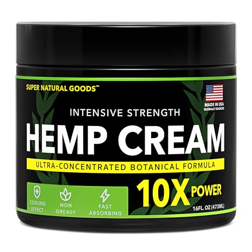 Super Natural Goods Hemp Cream with Hemp Oil, Turmeric, Arnica & Menthol – Botanical Cream with a Cooling Sensation for Localized Application (16oz) Super Natural GoodsBuy Supplements Australia