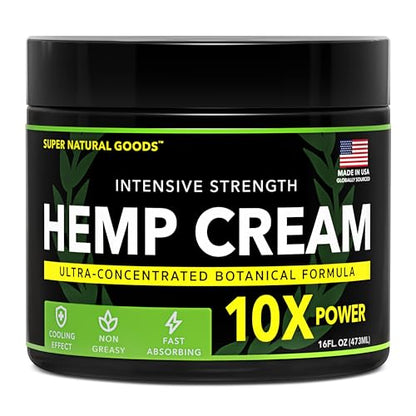 Super Natural Goods Hemp Cream with Hemp Oil, Turmeric, Arnica & Menthol – Botanical Cream with a Cooling Sensation for Localized Application (16oz) Super Natural GoodsBuy Supplements Australia