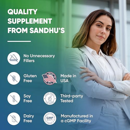 Sandhu's BioZnq 900mg Vegetarian Capsules Zinc Supplement with Quercetin Sandhu'sBuy Supplements Australia