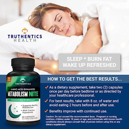TRUTHENTICS Night Metabolism Booster for Men & Women - Night Time Fat Burner TRUTHENTICSBuy Supplements Australia