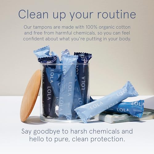 LOLA Organic Cotton Tampons, 8 Count - Tampons Regular, Period Feminine Hygiene Products LOLABuy Supplements Australia