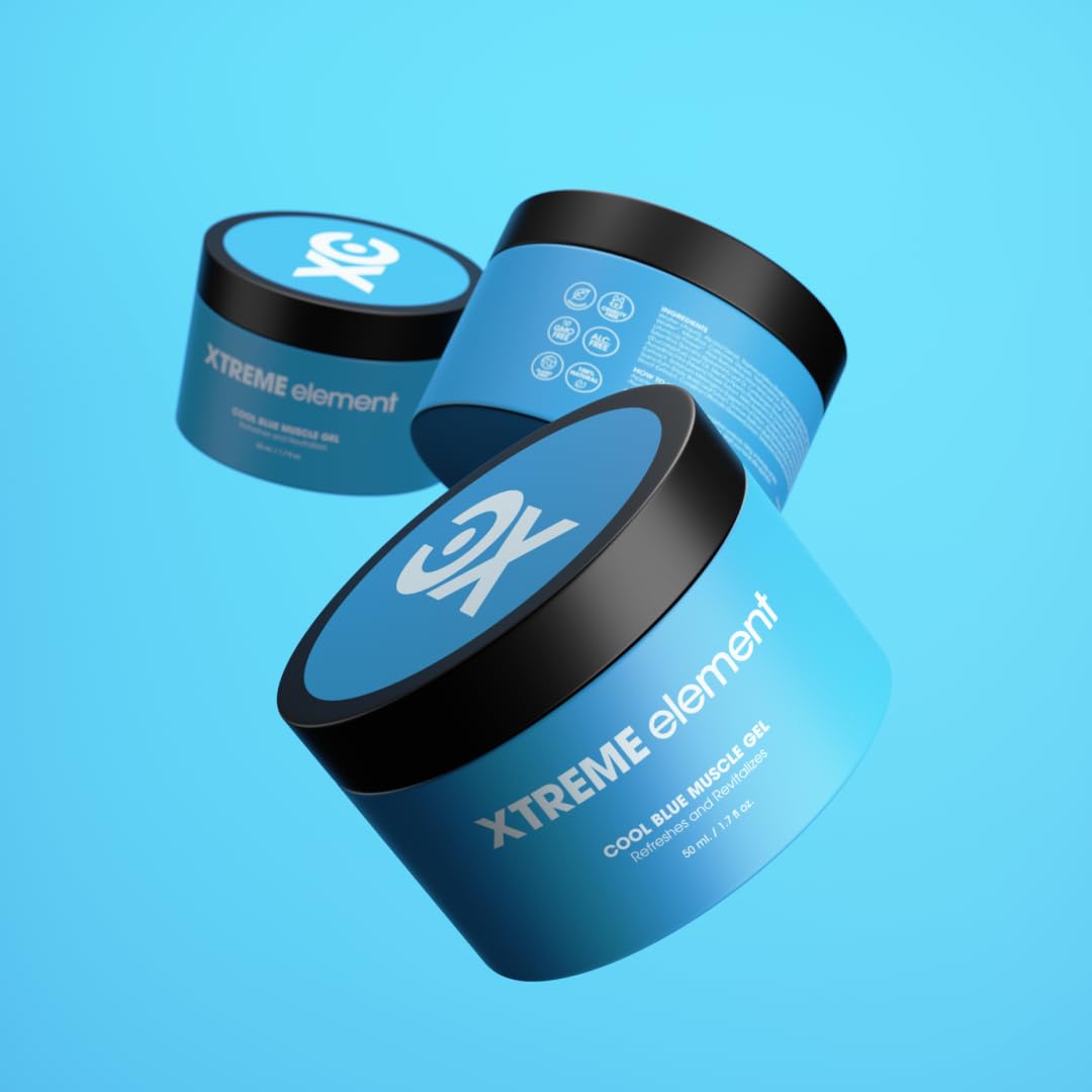 Xtreme Element Cool Blue Muscle Gel | Workouts Muscle Cooling Essential Oils for Smooth Body, Muscle Gel to Attain Flexible Joints, Soothe and Healing Gel | Natural, Plant-Based, and Cruelty-Free Xtreme ElementBuy Supplements Australia