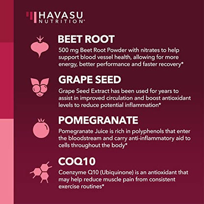 Beet Root Gummies with COQ10 Energy Supplement | Nitric Oxide Supplement for Healthy HAVASU NUTRITIONBuy Supplements Australia