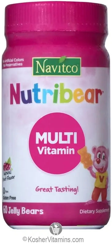 Navitco. Kosher NutriBear Multi Vitamin Great Tasting Jellies - 60 Bears NavitcoBuy Supplements Australia