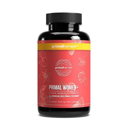 Primal Harvest Women+, Woman's Multivitamin Vitamin A, Vitamin C, Vitamin D and E, Vitamin B12, B6, Biotin