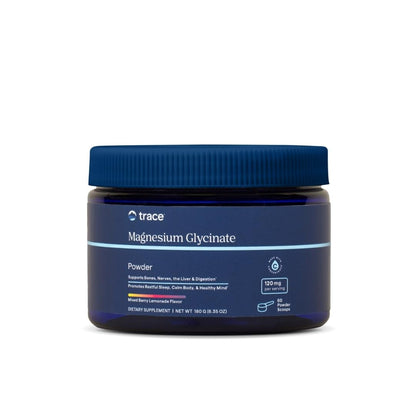 Trace Minerals Magnesium Glycinate Powder - Daily Magnesium Powder for Sleep Support - Calming Bedtime Drink - Natural & Gentle - Mixed Berry Lemonade - 180g (60 Servings) Trace MineralsBuy Supplements Australia