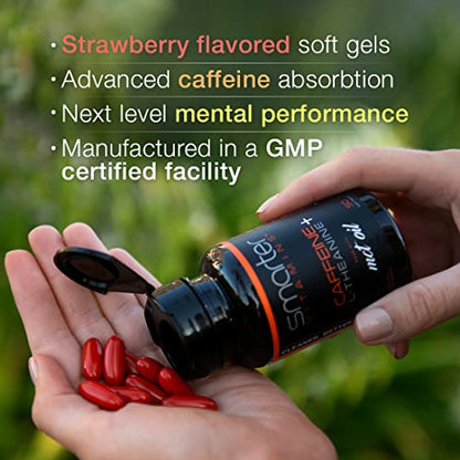 200mg Caffeine Pills - MCT Oil from 100% Coconuts + 100mg L-Theanine, Advanced Energy SmarterVitaminsBuy Supplements Australia