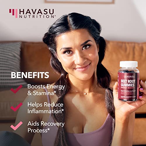 Beet Root + COQ10 Gummies Nitric Oxide Booster for Healthy Energy & Circulation Support HAVASU NUTRITIONBuy Supplements Australia