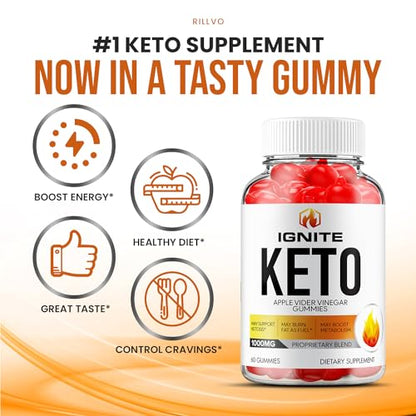 (3 Pack) Ignite Keto ACV Gummies - Official - Keto Ignite ACV Advanced Formula Plus RillvoBuy Supplements Australia