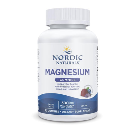 Nordic Naturals Magnesium Gummies for Adults, Blueberry Lavender Flavor - 60 Gummies - Vegan Magnesium Supplement for Mind, Mood, and Cardiovascular Support - Non-GMO - 20 Servings Nordic NaturalsBuy Supplements Australia