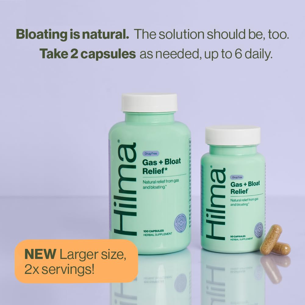 Hilma Natural Gas & Bloating Relief - with Lemon Balm, Fennel & Peppermint Leaf HilmaBuy Supplements Australia