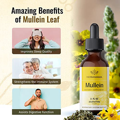 Mullein Leaf Tincture - Lung Cleanse - Vegan Lung Detox - Respiratory Health HERBAMAMABuy Supplements Australia