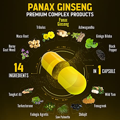 Premium Panax Ginseng 14 in 1, 13X Potency, High Strength Capsules with Horny Goat Weed ZolotusBuy Supplements Australia