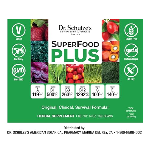 Dr. Schulze’s | SuperFood Plus | Vitamin & Mineral Herbal Concentrate | Dietary Supplement Dr. Schulze'sBuy Supplements Australia