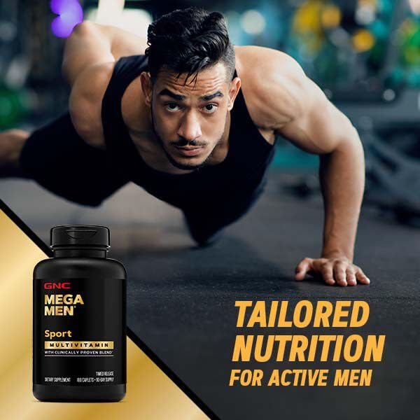 GNC Mega Men Sport Multivitamin | Performance, Muscle Function, and General Health | 90 Count GNCBuy Supplements Australia