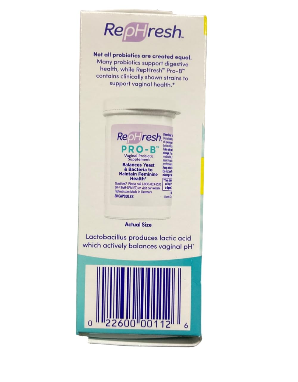 RepHresh Pro-B Probiotic Feminine Supplement FamilyValue 3Pack (30Count) My StoreBuy Supplements Australia