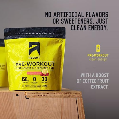 Ascent Pre Workout Powder - Preworkout for Men & Women with No Artificial Ingredients AscentBuy Supplements Australia