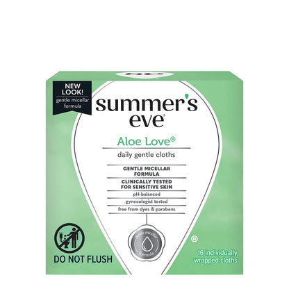 Summers Eve Cleansing Cloths 16 Count Aloe Love (6 Pack) Summer's EveBuy Supplements Australia
