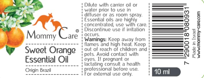 mommy care Sweet Orange Essential Oil for Aromatherapy 0.338 fl oz Brazil Origin MOMMY CAREBuy Supplements Australia