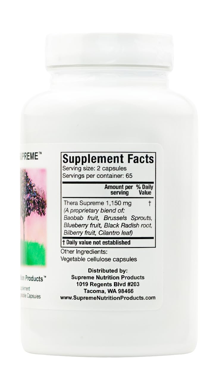 Supreme Nutrition Thera Supreme, 130 Pure Herbal Combination Vegetarian Capsules Supreme Nutrition ProductsBuy Supplements Australia