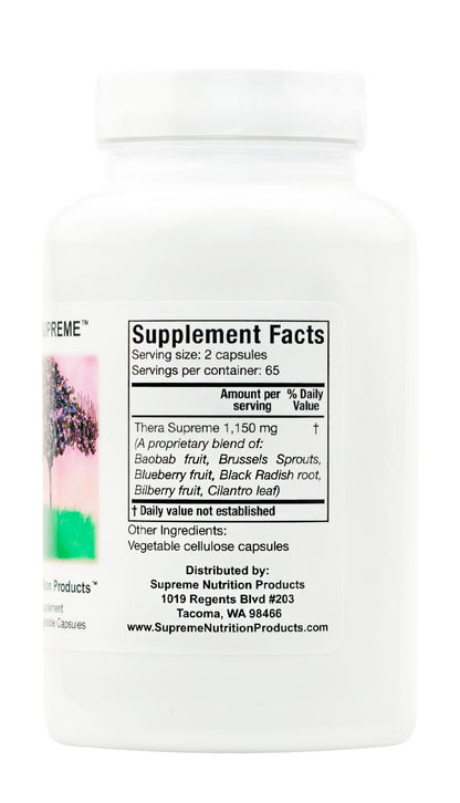 Supreme Nutrition Thera Supreme, 130 Pure Herbal Combination Vegetarian Capsules Supreme Nutrition ProductsBuy Supplements Australia