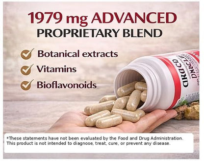 Circulation & Vein Support Supplement - Vitamins E & B3, Ginkgo Biloba, Horse Chestnut, Gotu Kola, Grape Seed, Butcher's Broom & Citrus Bioflavonoids - 1979 mg Formula - 90 Capsules - 30 Days Supply. Main ProductsBuy Supplements Australia