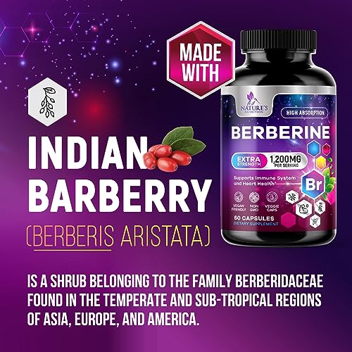 Berberine Supplement 1200mg per Serving - High Absorption Heart Health Support Nature's NutritionBuy Supplements Australia