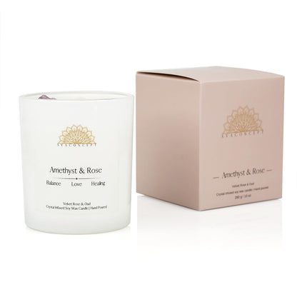 Ava Concept Scented Crystal Candle 10 oz jar Candle (Velvet Rose & Oud) ava conceptBuy Supplements Australia