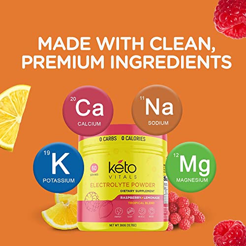 Keto Vitals Electrolytes Powder - Sugar Free Keto Electrolytes Powder with Potassium Keto VitalsBuy Supplements Australia