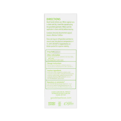 Good Clean Love BiopHresh Vaginal Homeopathic Suppository, Bacterial Vaginosis Treatment for Women Good Clean LoveBuy Supplements Australia