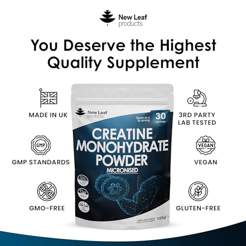 Creatine Monohydrate Powder 100% Pure Micronized Creatine - 150g Increased Absorption NEW LEAF PRODUCTSBuy Supplements Australia