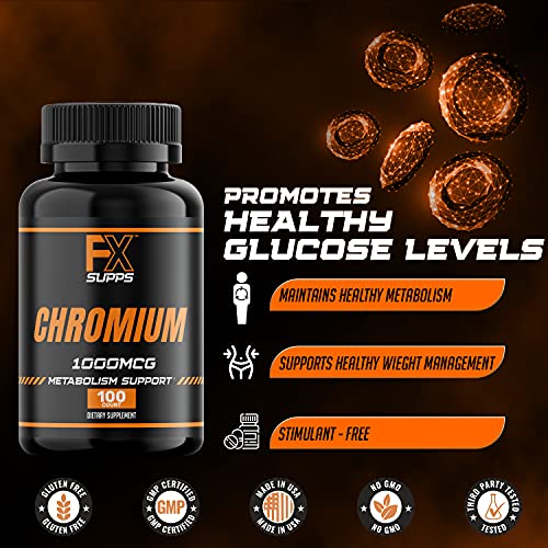 FX Supps Chromium Polynicotinate 1000 mcg (100 Capsules) Weight Management Supplements FXSUPPSBuy Supplements Australia