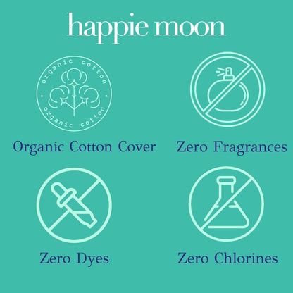 happie moon Tween and Teen Pads | Small Organic Cotton Cover Period Pads | Ultra Thin Cotton Pads Happie MoonBuy Supplements Australia
