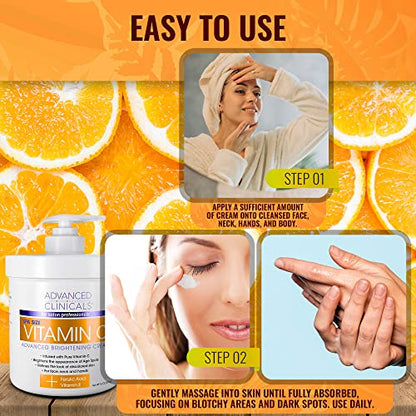 Advanced Clinicals Vitamin C Cream. Advanced Brightening Cream. Anti-aging cream Advanced ClinicalsBuy Supplements Australia